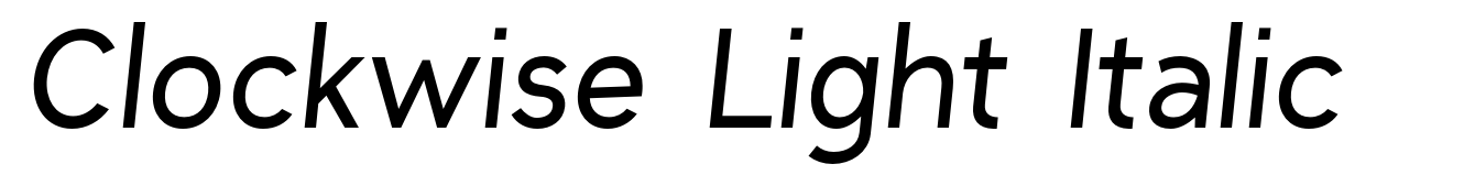 Clockwise Light Italic